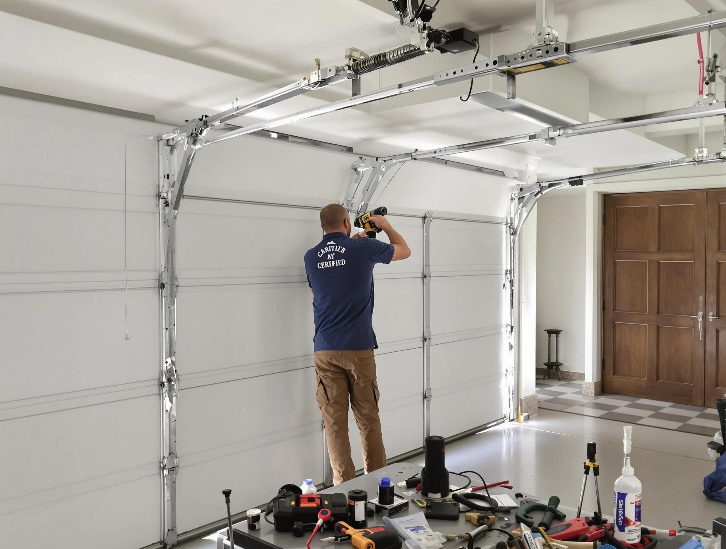 Miami Garage Door Repair certified technician performing precision garage door repair in Miami