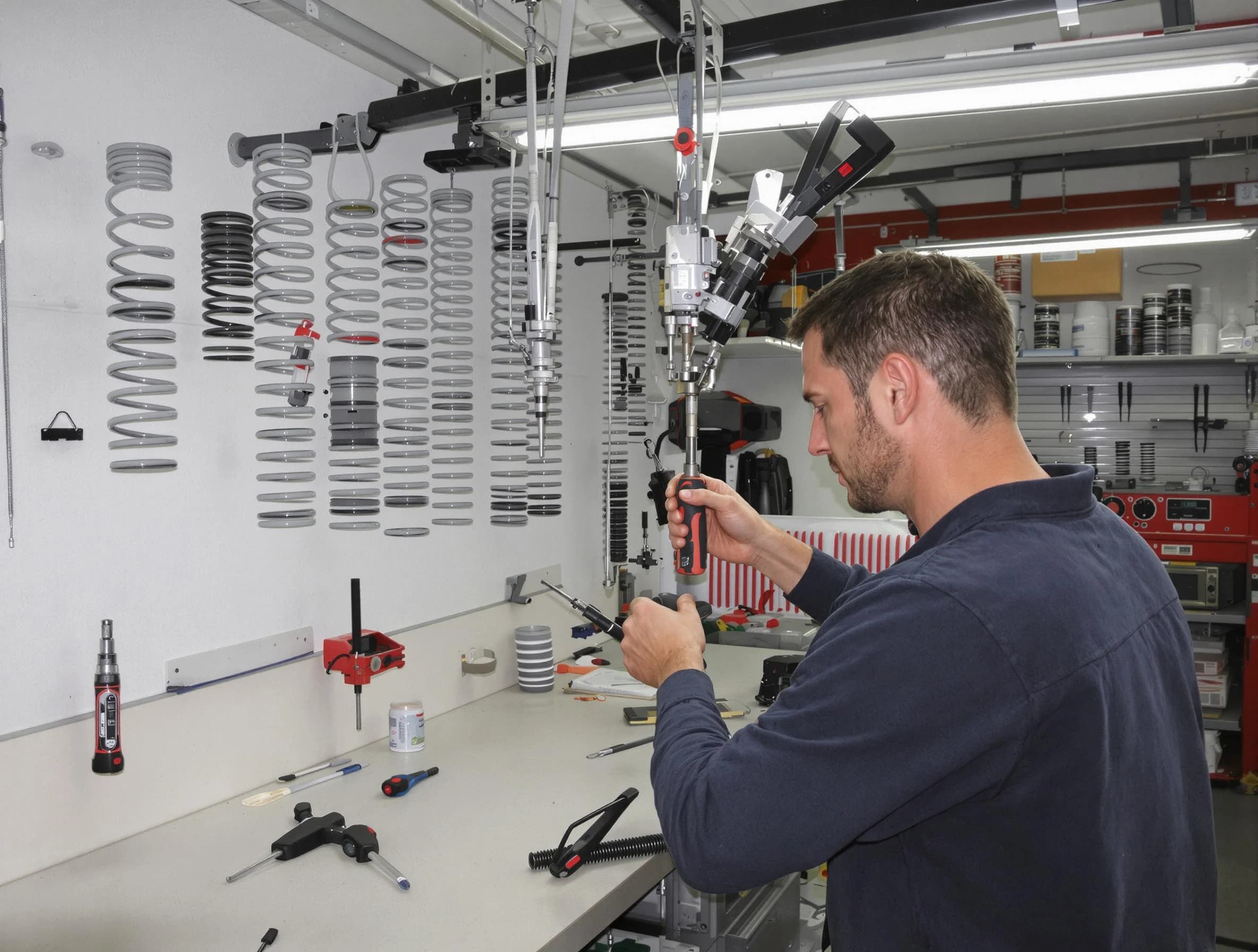 Miami Garage Door Repair safety certified technician performing precision spring replacement in Miami