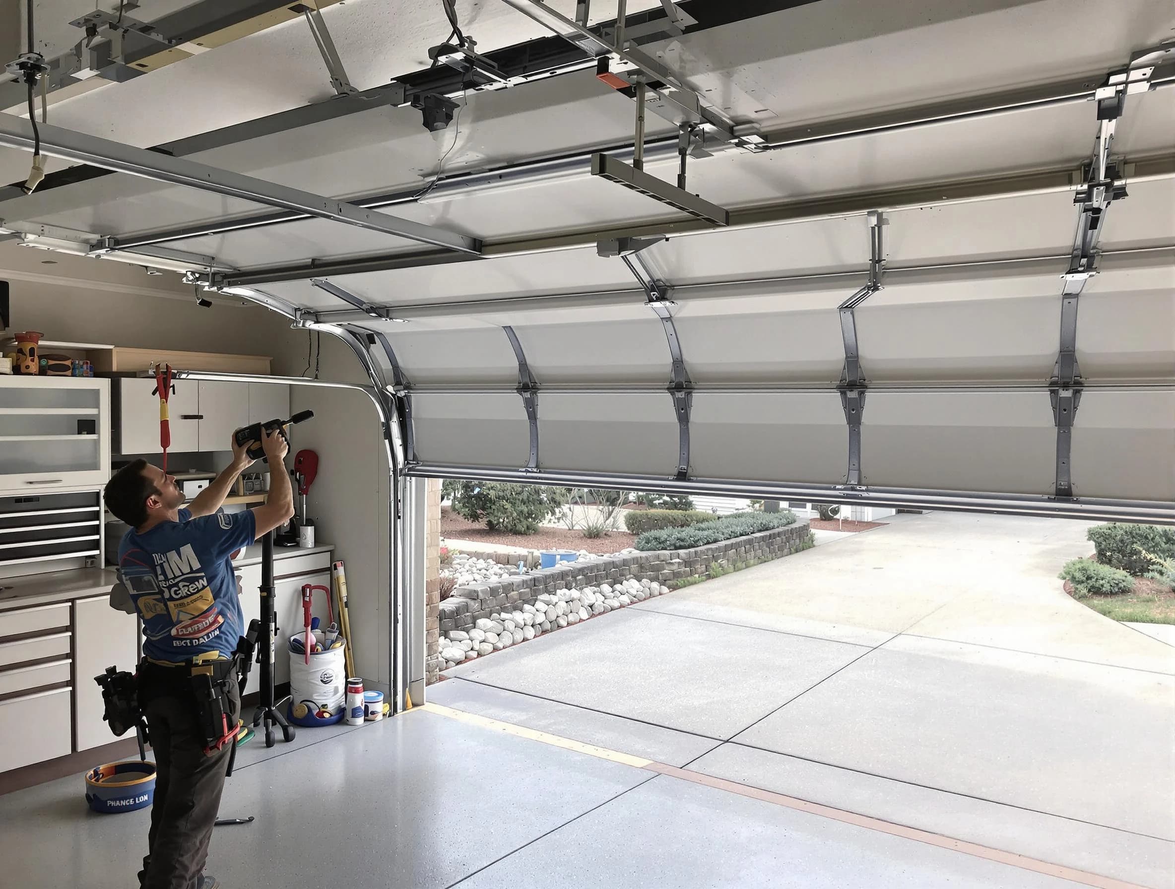 Garage door track repair service by Miami Garage Door Repair in Miami