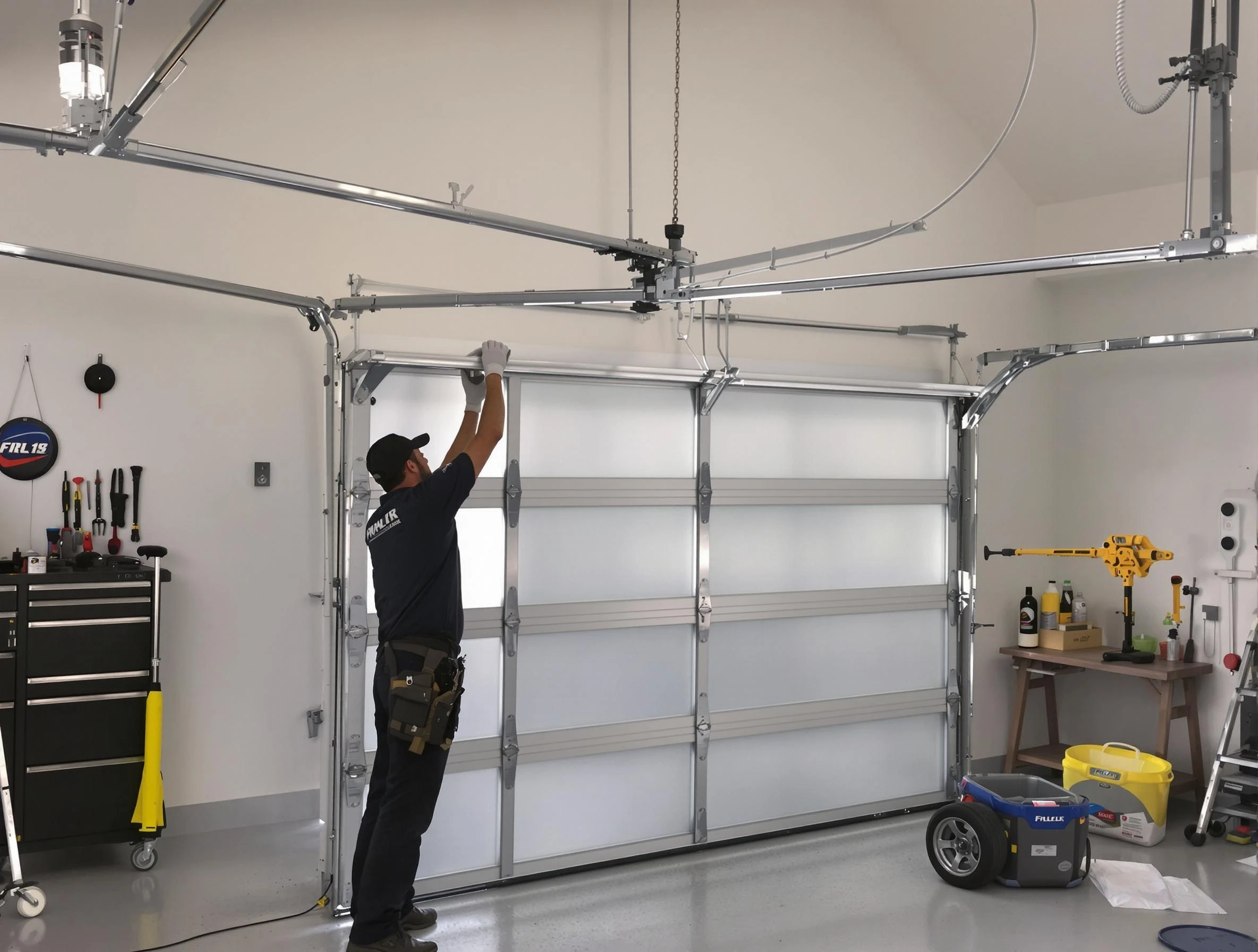 Miami Garage Door Repair certified team performing precision garage door installation in Miami