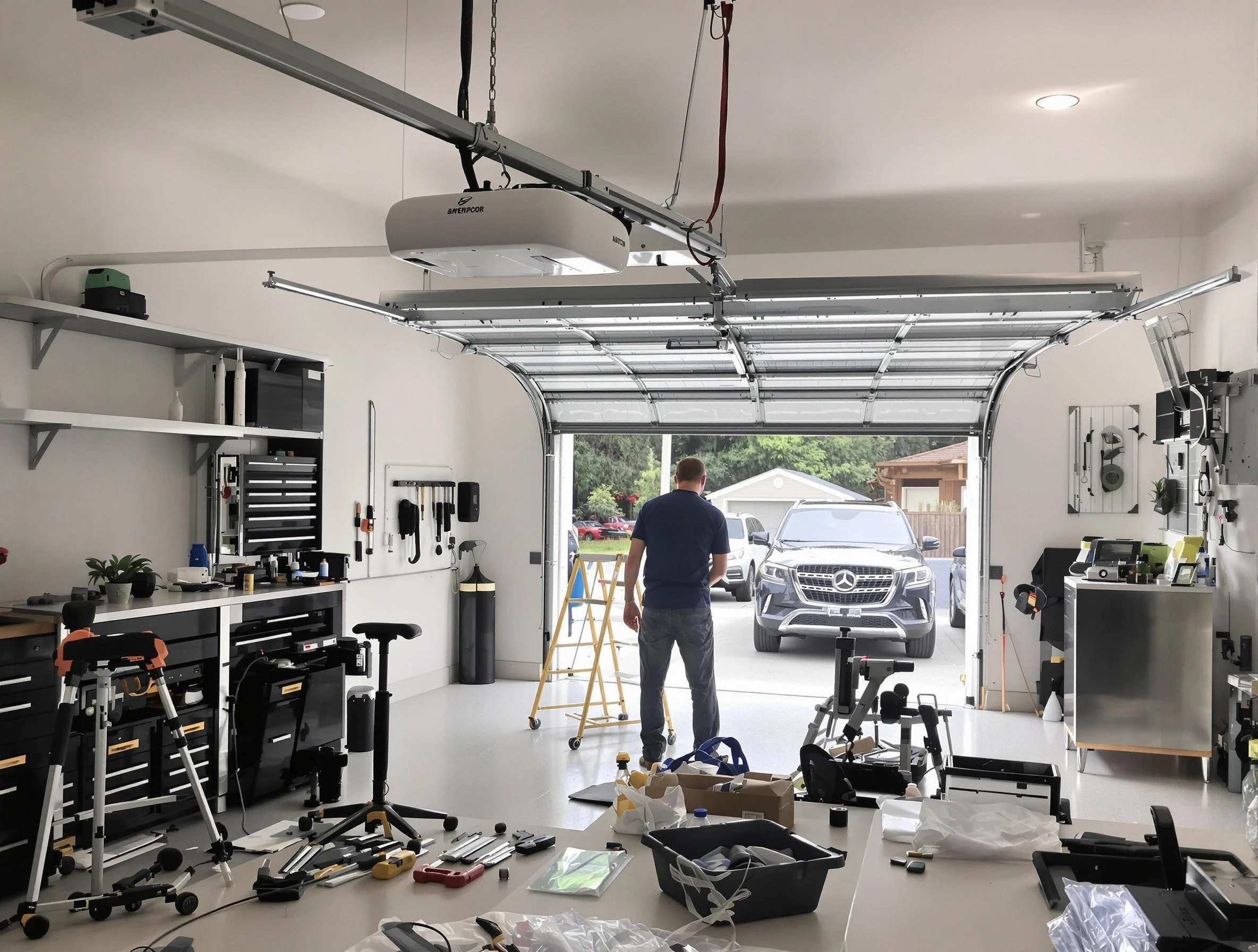Garage door opener installation by Miami Garage Door Repair in Miami